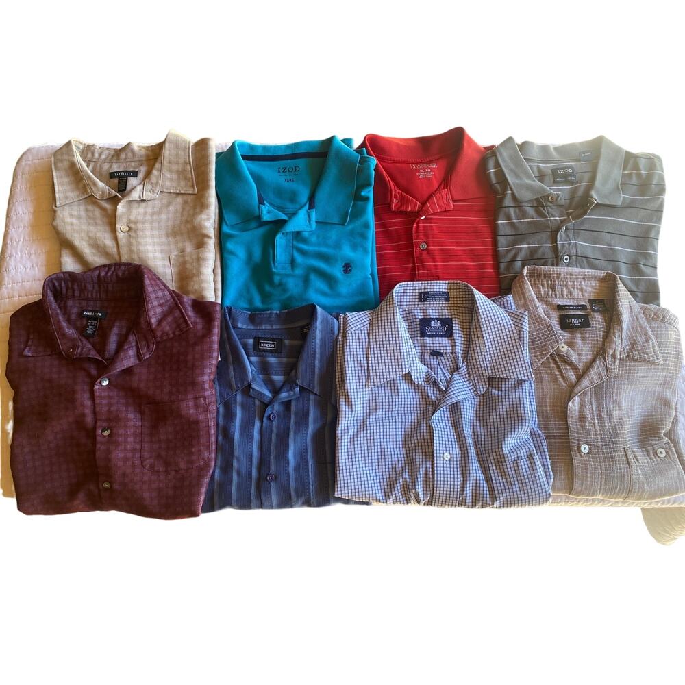 Men's Van Heusen, Haggar, Stafford, Izod and PGA Golf SS Reseller Lot XL